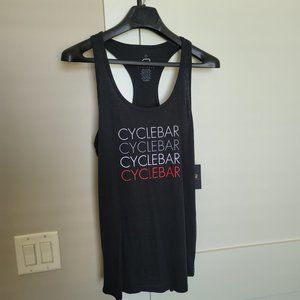 NWT CycleBar Ladies racerback tank with CycleBar repeat logo